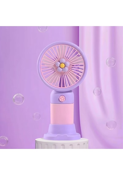 El Tipi Mini Fan, 250mah Batarya, Usb Şarj Edilebilir, Doğal Rüzgar Özelliği, Taşınabilir Ve Ko