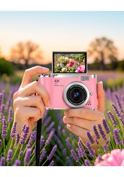Dijital Kamera 48 Mp Flip Ekranlı 1080p Video