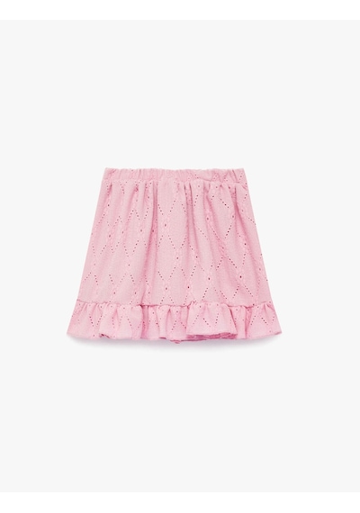 Koton Fırfırlı Pembe Kız Bebek Etek 6smg70007ak Pembe