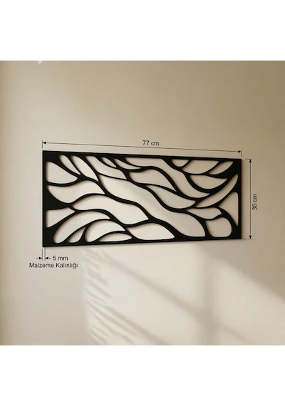 Soyut Desenli Duvar Tablosu Mdf Lazer Kesim Modern Minimal Estetik Duvar Süsü Düz Renkli