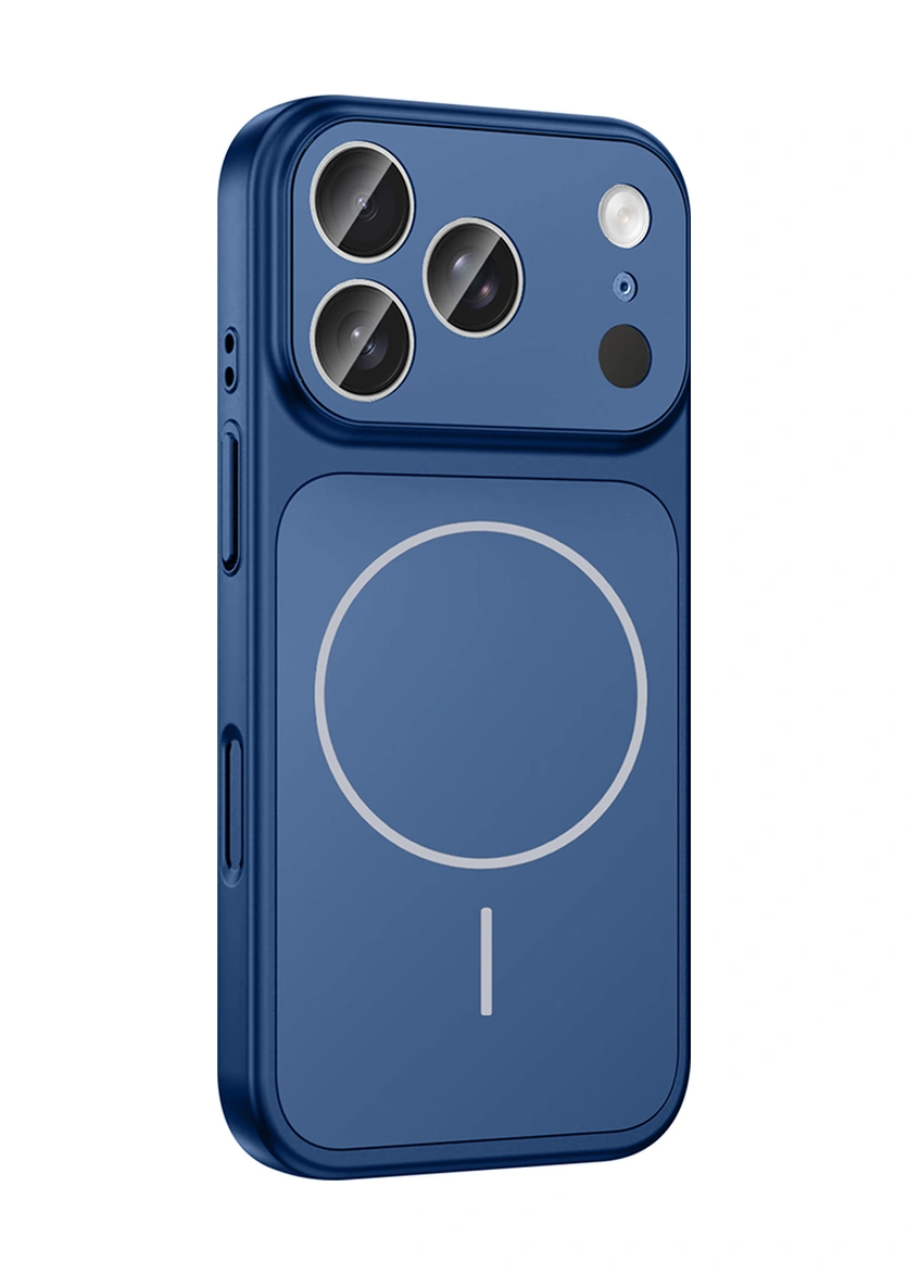 Apple Uyumlu iPhone 17 Pro Kılıf M-safe Şarj Özellikli Kamera Korumalı Formen Kılıf Mavi