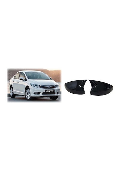 Honda Civic 2012-2015 Ithal Piano Black Batman Yarasa Ayna Kapağı