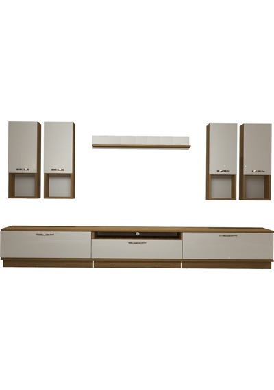 Decoraktiv Trendstyle 8da Mdf Tv Ünitesi Tv Sehpası - Pera Beyaz Meşe - Beyaz