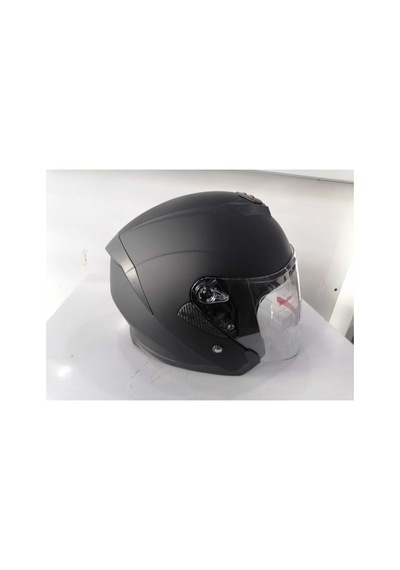 526 Güneş Vizörlü Mat Siyah Açık Kask Siyah