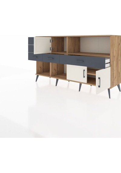 Kronos Konsol 2 Raflı 5 Çekmeceli 3 Kapaklı 176x59x99 Çam-aytaşı/ Çam-aytaşı/antrasit Kronos Konsol 2 Raflı 5 Çekmeceli 3 Kapaklı 176x59x99 Çam-aytaşı/ Çam-aytaşı/antrasit