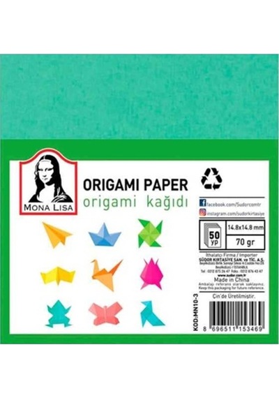Südor Mona Lisa Origami Kağıdı 15x15 50 Yaprak - 3 Adet
