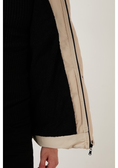 Buratti Slim Fit Çıkarılabilir Suni Tüylü Kapüşonlu Şişme Erkek Mont 5760076 Siyah-Taş