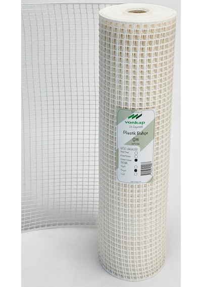 Plastik Dekoratif Bahçe Çiti (1Mtx5Mt-Beyaz)