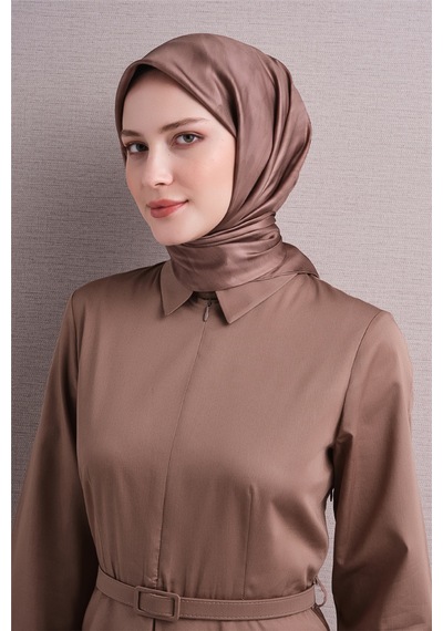 Armine Sura İpek Eşarp 2026-2027 - Sonbahar Kış-asm9630 Açık Kahve