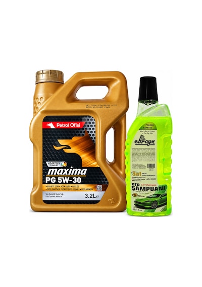 Petrol Ofisi Maxima PG 5W-30 3.2 L + Oto Şampuan 1000 ML
