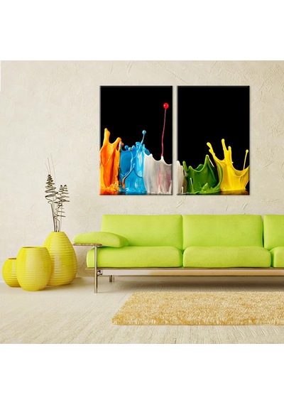 Gökkuşağı Renkleri Kanvas Tablo 100x90cm