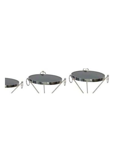 Zigon Brc Küpe Model Sehpa Metal Gümüş Krom Renk Ayak Kırılmaz