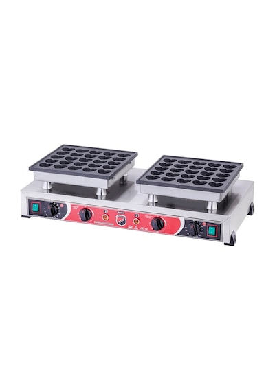 Işıkgaz Silverinox Elektrikli Çiftli Kalpli Bubble Waffle Makinesi