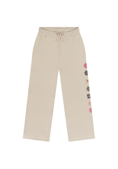 Antebies Çiçek Sweatshirt Pantolon Set Krem