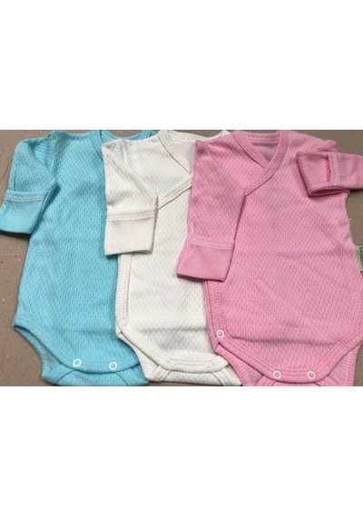 Özdemirli Bebe Özdemirlitekstil Bebelino Çıtçıtlı Badi Kruvaze (3'Lü Paket) (456566349) Çok Renkli