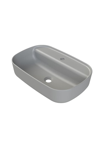 Turkuaz Cerastyle Aqua Tezgahüstü Mat Gri Lavabo 60 40 Cm