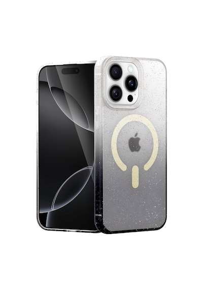 Apple iPhone Uyumlu-  15 Pro Pummel Shiny Magsafe Kapak - Siyah