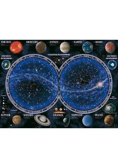 1500p Puzzle Gök Haritası, Yapboz