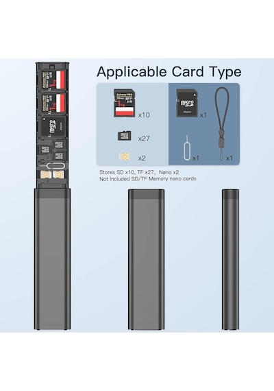 Microsd İçin Alaşımlı Hafıza Kartı Depolama Çubuğu - Tam Sd Ve Nano Sim Düzenleyici Dc536cb