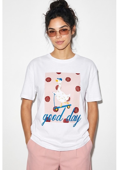Shade Kadın Good Day Baskılı Nakış Detaylı Relaxed Fit T-shirt 7642 60286117 - Beyaz Shade Kadın Good Day Baskılı Nakış Detaylı Relaxed Fit T-shirt 7642 60286117 - Beyaz