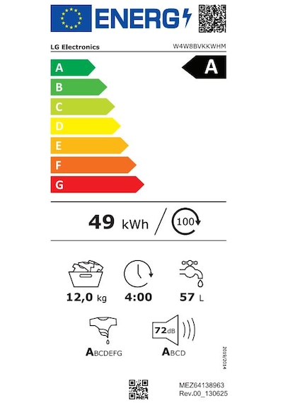 LG W4W8BVKK2HM Washtower 12 KG Yıkama 10 KG Kurutma I Ortak Panelli Çamaşır Ve Kurutma Makinesi