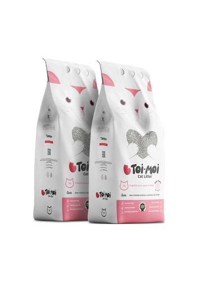 Toi Moi Bebek Pudrası Kokulu Sodyum Bentonit Kedi Kumu 2 x 10 L