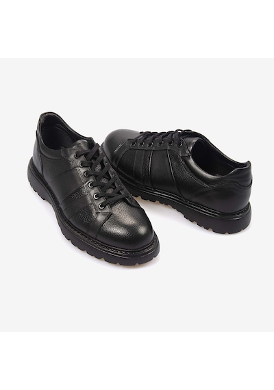 Kemal Tanca Hakiki Deri Erkek Spor & Sneaker Ayakkabı 2401 Siyah