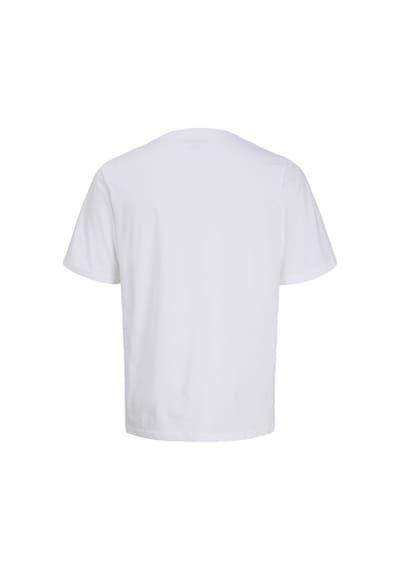 Jack & Jones Erkek Gögüs Baskili Bisiklet Yaka Tisört - Kendrick - 12298420 Beyaz