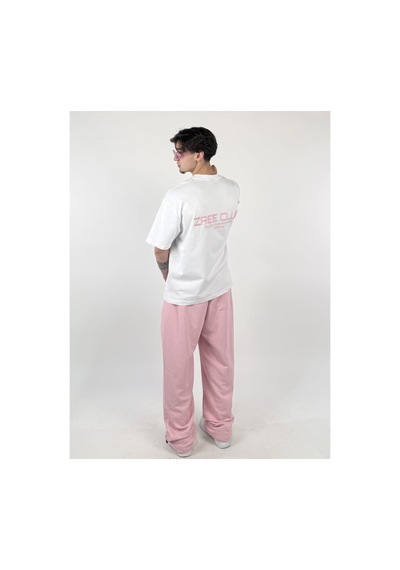 Zaee Club Nakışlı Oversize Unisex T-shirt Pembe