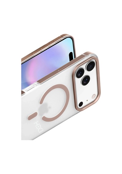 Apple Uyumlu iPhone 17 Pro Hbc-394 Himalayas Magsafe Kapak - Çöl Titanyum