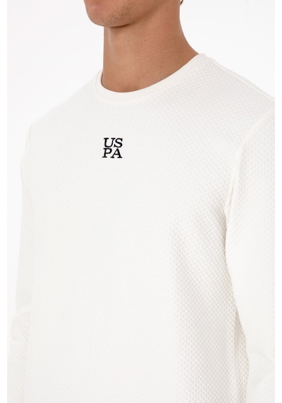 U.S. Polo Assn. Erkek Regular Fit Bisiklet Yaka Krem Sweatshirt 2237151