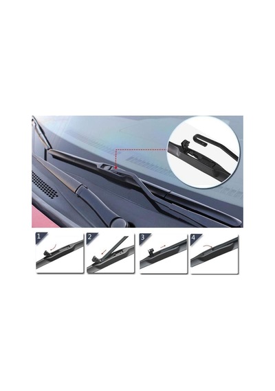 Silbak Ön Cam Silecek Takımı Hibrit Tip 60x45cm