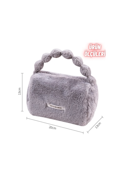 Dekohop Peluş Makyaj Çantası