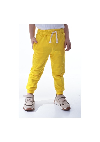 Unisex Çocuk %100 Pamuk Günlük Jogger Eşofman Altı 12 Ay 5 Yaş Sarı