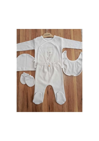 Caramell Sport Boy Gri Ve Bej Renkli Erkek Bebek 5 Li Hastane Çıkışı 1309 Gri Gri