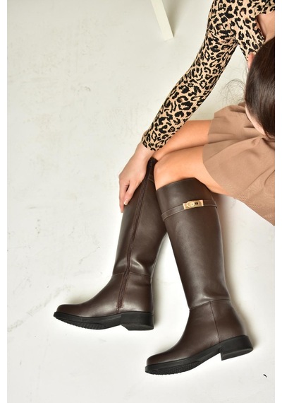 Fox Shoes R312225309 Kahverengi Klasik Kadın Çizme Kahverengi