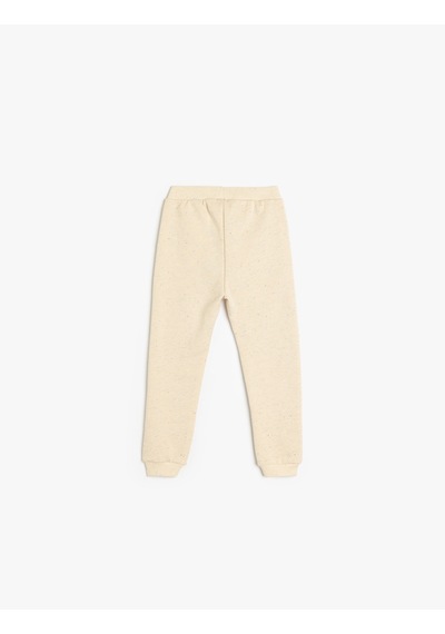 Koton Pamuklu Beli Bağcıklı Basic Jogger Eşofman Altı Ekru 5smb40080tk Ekru