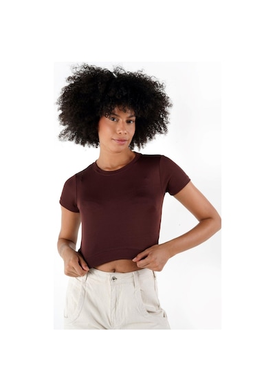 Alexandergardı Bisiklet Yaka Crop T-shirt B24-326a 001
