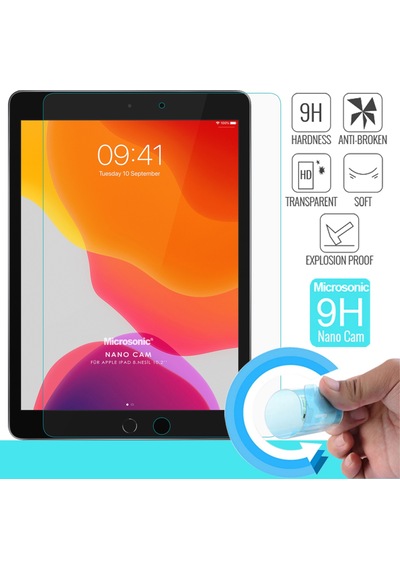 Microsonic Apple Uyumlu iPad  10.2 '' 8. Nesil (A2270-A2428-A2429-A2430) Nano Glass Cam Ekran Koruyucu