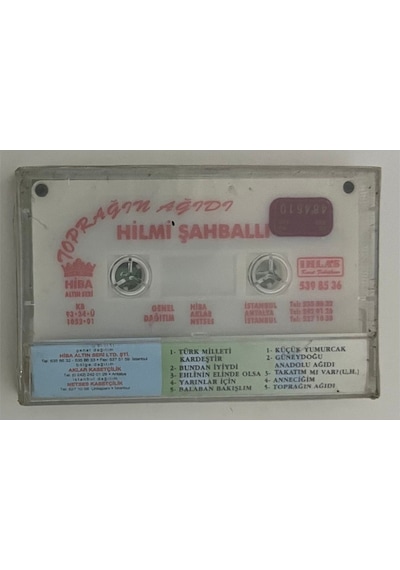 Hilmi Şahballı Toprağın Ağıdı Kaset Jelatininde Sıfır Orjnal Dönem Baskı Kaset