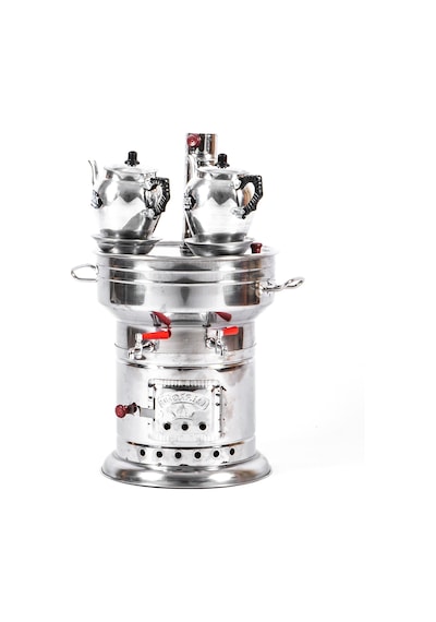 12 Litre Semaver 2 Adet Alüminyum Demlik Çift Çeşme İçt
