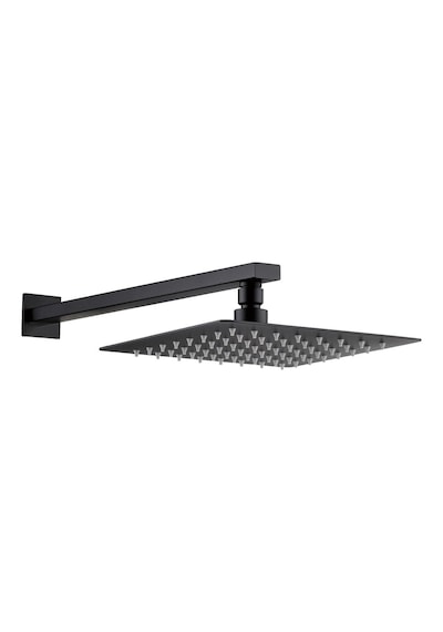 Fause Ankastre Duş Başlığı Borulu Kare Slim Metal 30 X 30 Cm Siyah