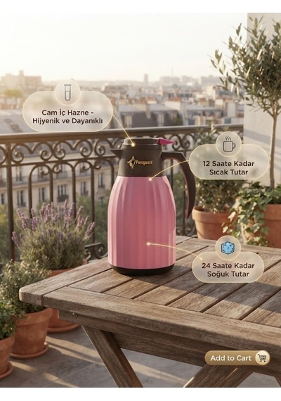Png-7007 Cam Termos 1,0 Litre Pembe