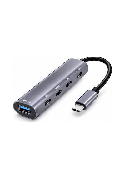 Type-c Hub Pd Usb 3.0 Usb-c 5 Port 60w Gri Hdx7895