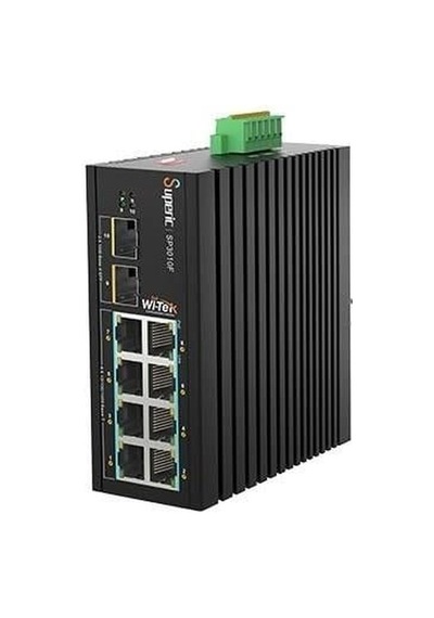 Wı-tek 8port 240w Full Poe Wı-sp3010f 8ge Gıgabıt 2x Sfp Yönetilemez Endüstriyel Switch