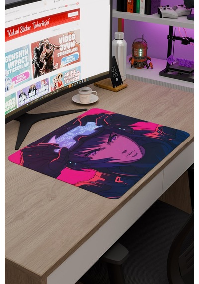 Ghost İn The Shell Kaymaz Dikişli Kauçuk Oyuncu Mousepad V3 - 48x40 Xl Gaming Mouse Pad Fare Altlığı