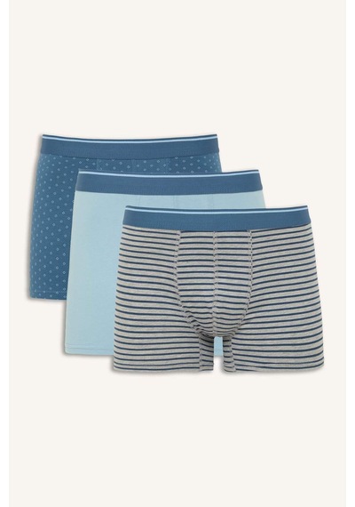 Defacto Regular Fıt Baskılı 3lü Boxer I1455ax26spbe526 Mavi-be526