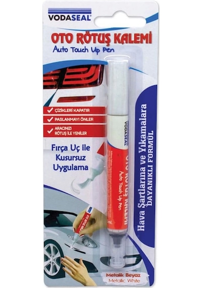 Mey İthalat Vodaseal Oto Rötuş Kalemi Metalik Beyaz 5 Ml