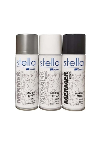 Stella Mermer Efekt Spreyi 200 Ml Siyah