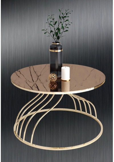 Orta Sehpa Gold Bronz Lüx Kuğu Model